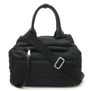 Prada Tessuto Bomber handbag tote bag Shoulder leather Nero Black
